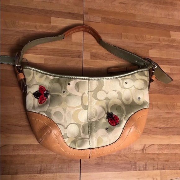 Coach Handbags - Lady Bug Green Authentic COACH Purse